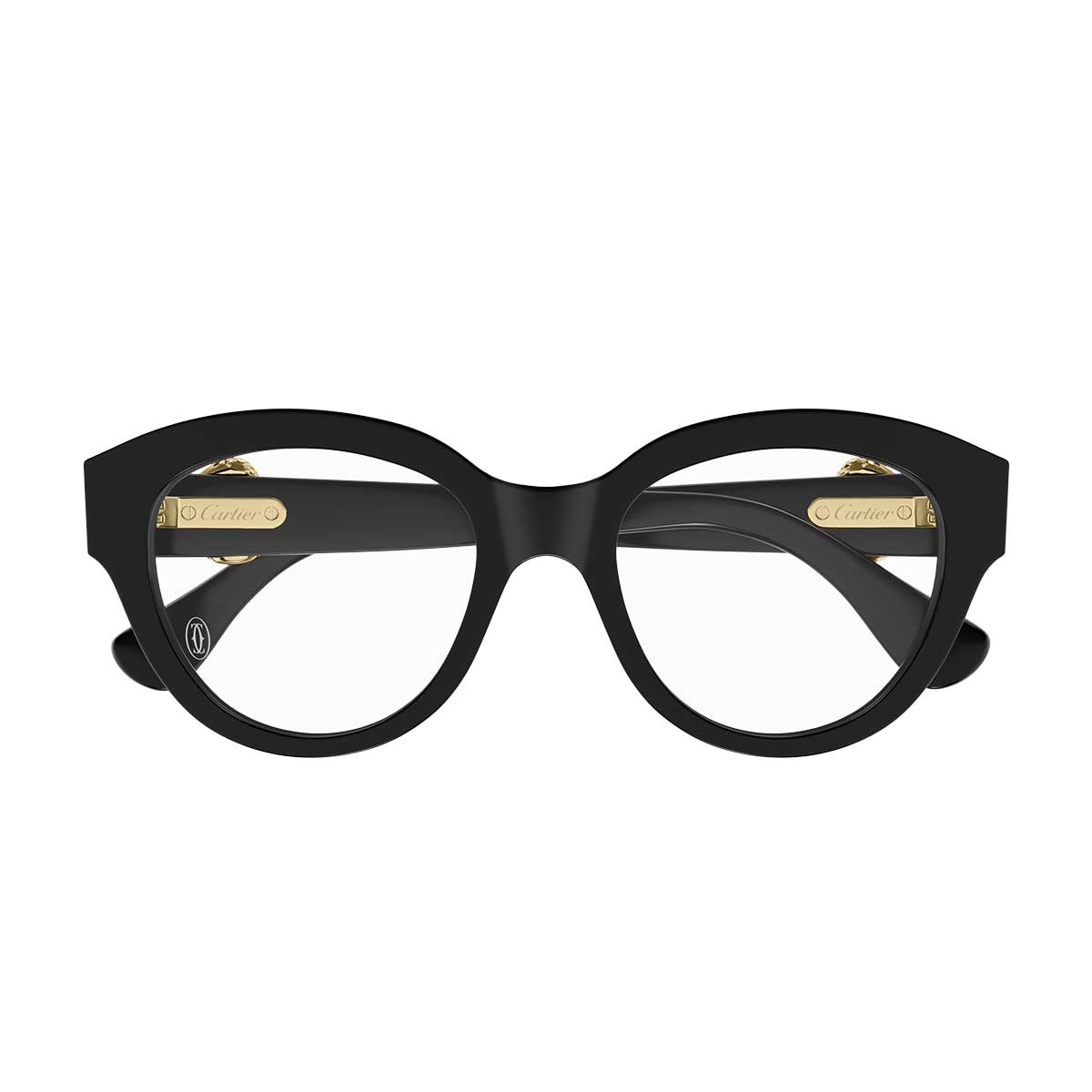 Cartier Occhiali da Vista CT0567O 001 Nero/Trasparente Donna