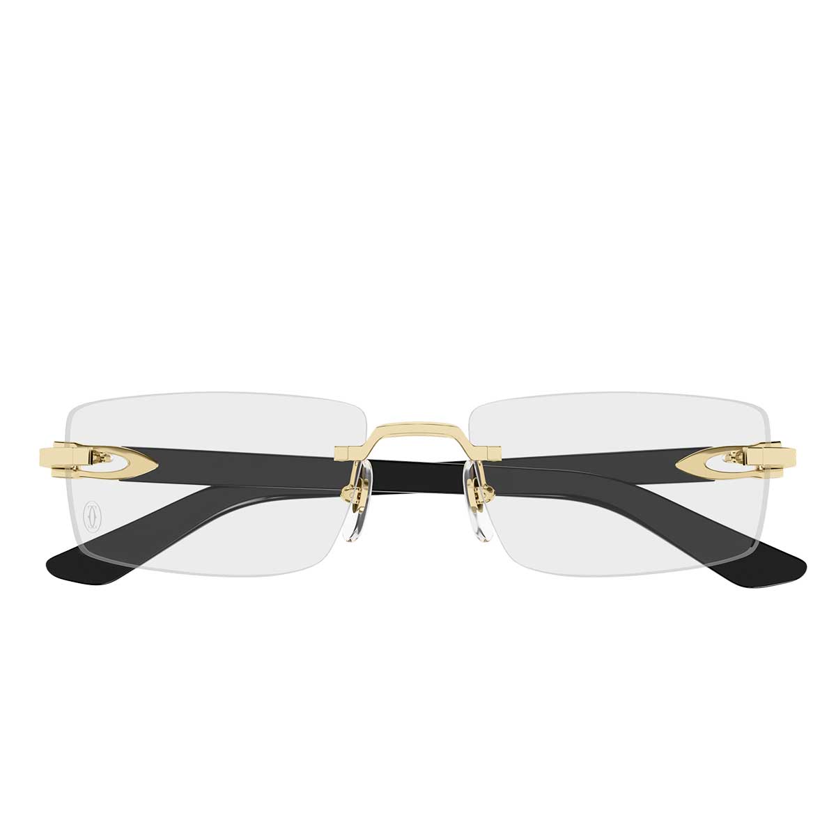 Cartier Occhiali da Vista CT0581O 001 OroNero/Trasparente Uomo