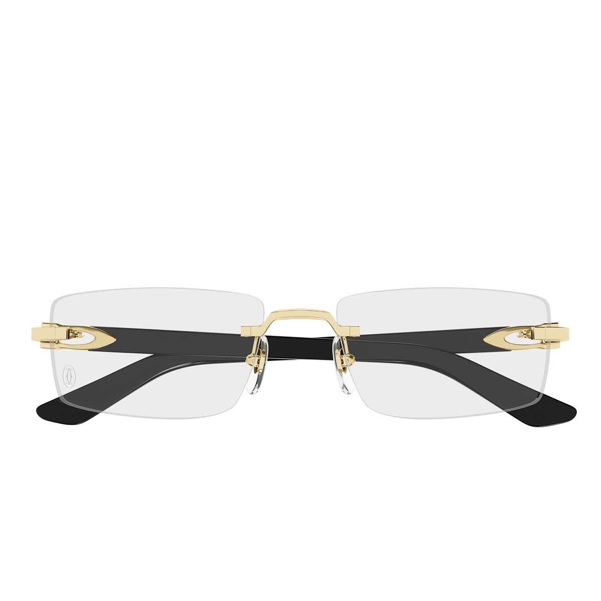 Cartier Occhiali da Vista CT0581O 005 OroNero/Trasparente Uomo
