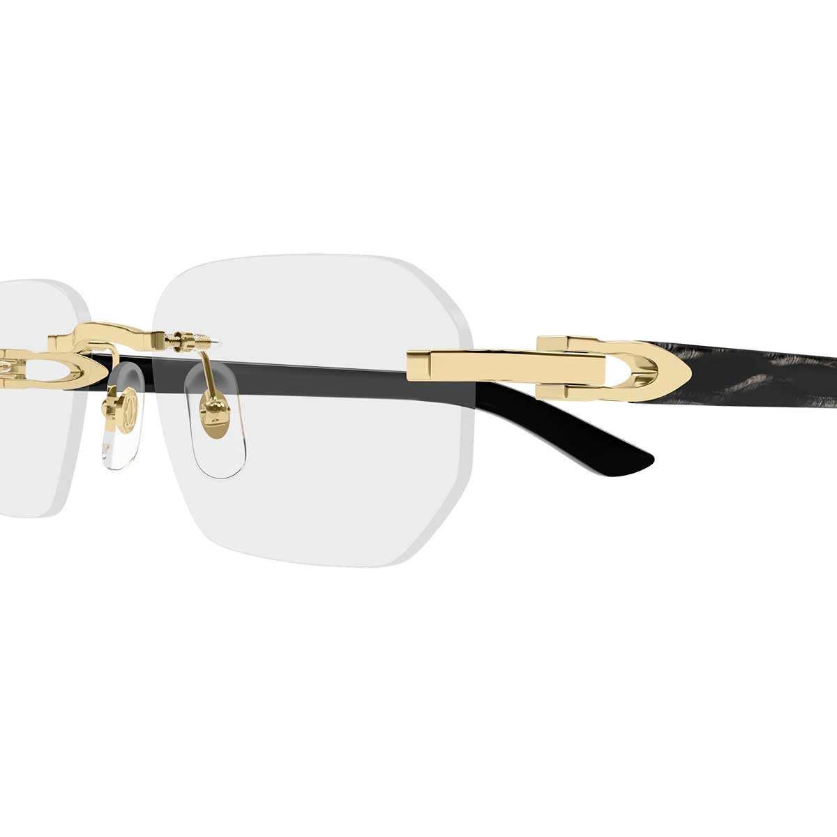 Cartier Occhiali da Vista CT0583O 001 OroNero/Trasparente Uomo 3