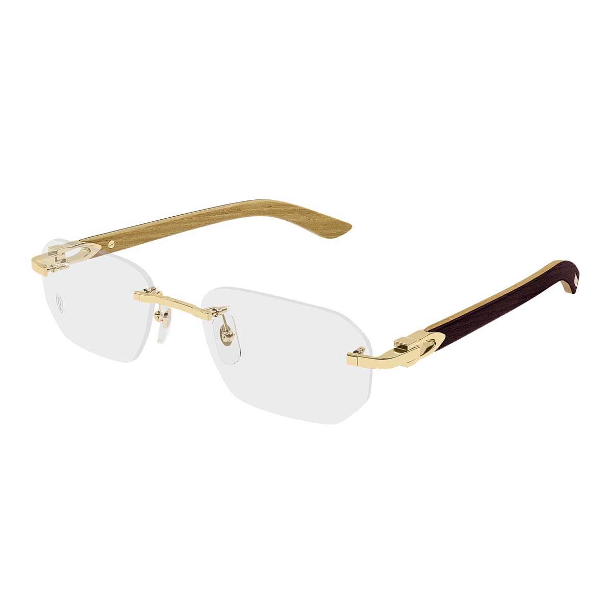 Cartier Occhiali da Vista CT0583O 002 OroBurgundy/Trasparente Uomo 2