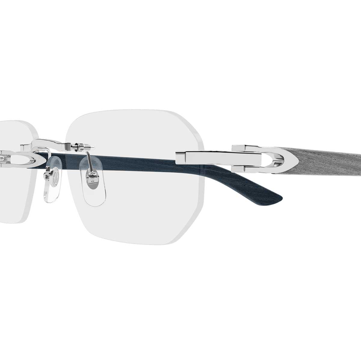 Cartier Occhiali da Vista CT0583O 004 ArgentoGrigio/Trasparente Uomo 3
