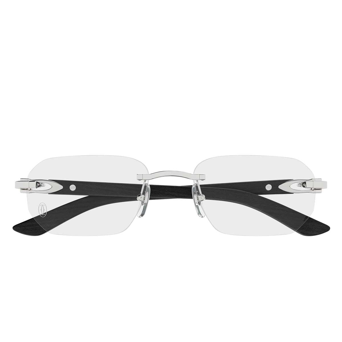 Cartier Occhiali da Vista CT0583O 005 ArgentoVerde/Trasparente Uomo