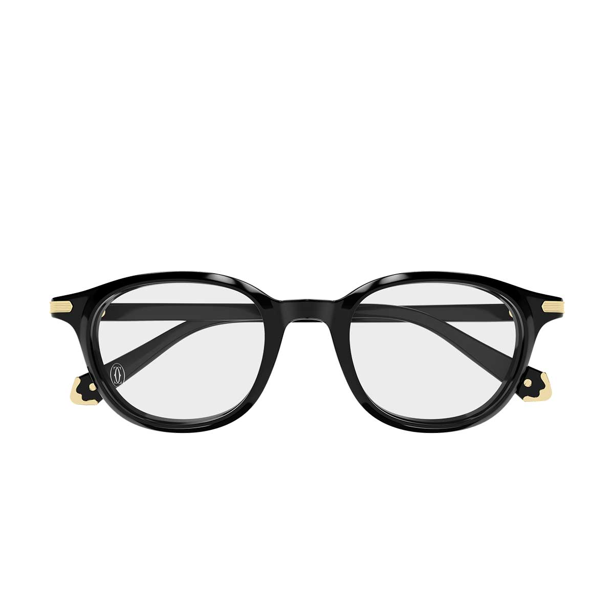 Cartier Occhiali da Vista CT0584O 005 Nero/Trasparente Uomo