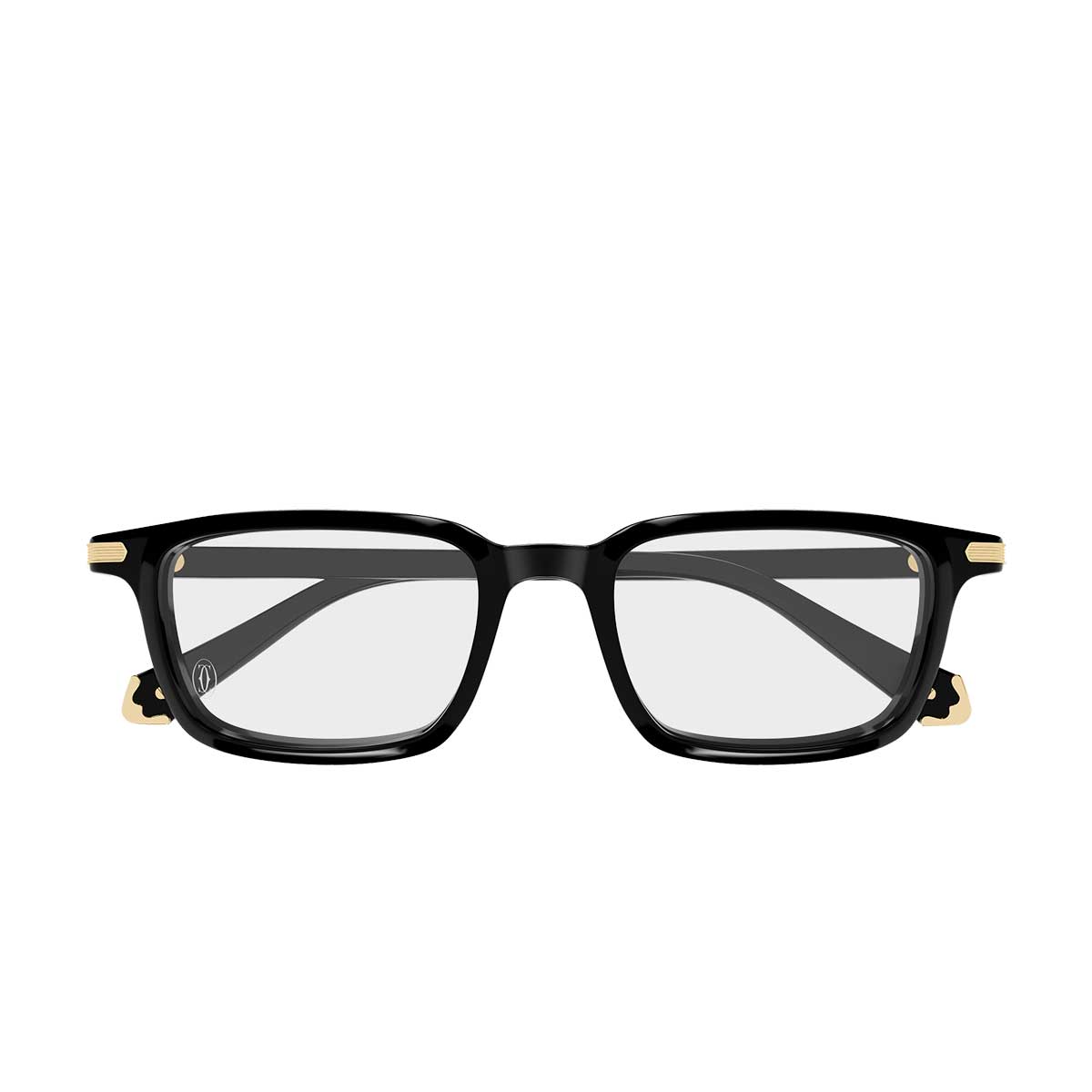 Cartier Occhiali da Vista CT0586O 001 Nero/Trasparente Uomo
