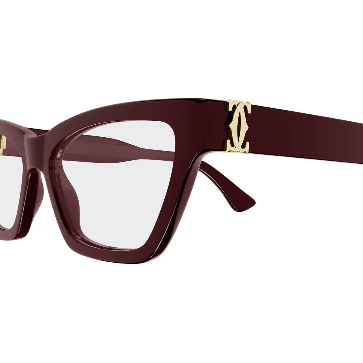 Cartier Occhiali da Vista CT0590O 003 Burgundy/Trasparente Donna 3