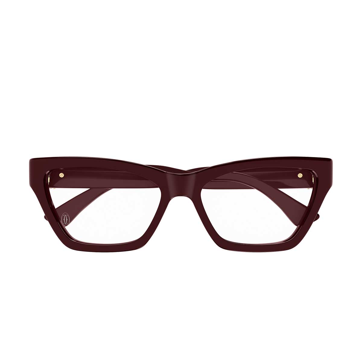 Cartier Occhiali da Vista CT0590O 003 Burgundy/Trasparente Donna