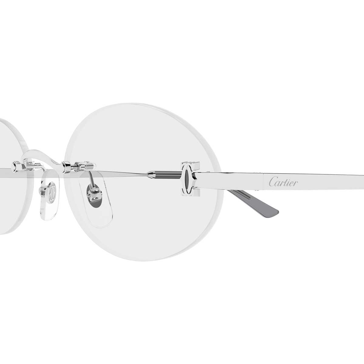 Cartier Occhiali da Vista CT0594O 002 Argento/Trasparente Donna