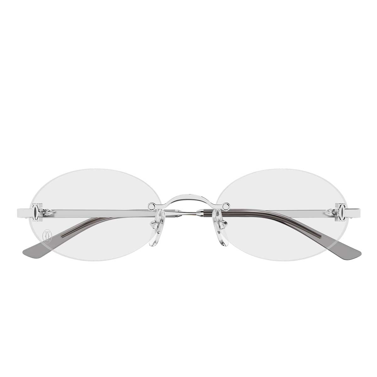 Cartier Occhiali da Vista CT0594O 002 Argento/Trasparente Donna