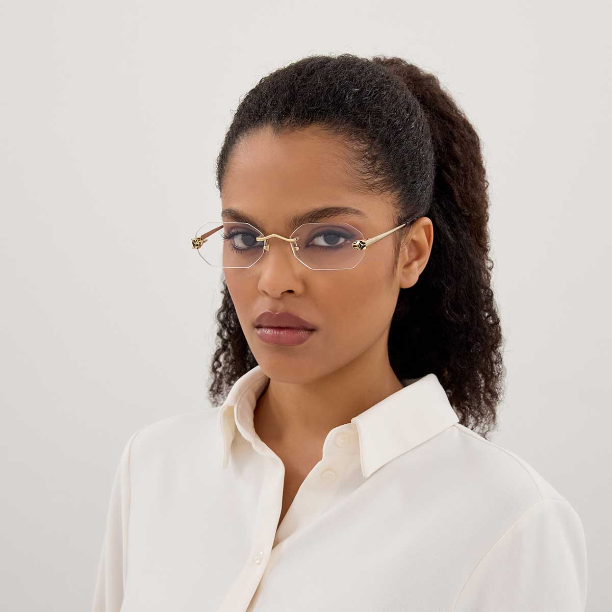 Cartier Occhiali da Vista CT0599O 001 Oro/Trasparente Unisex
