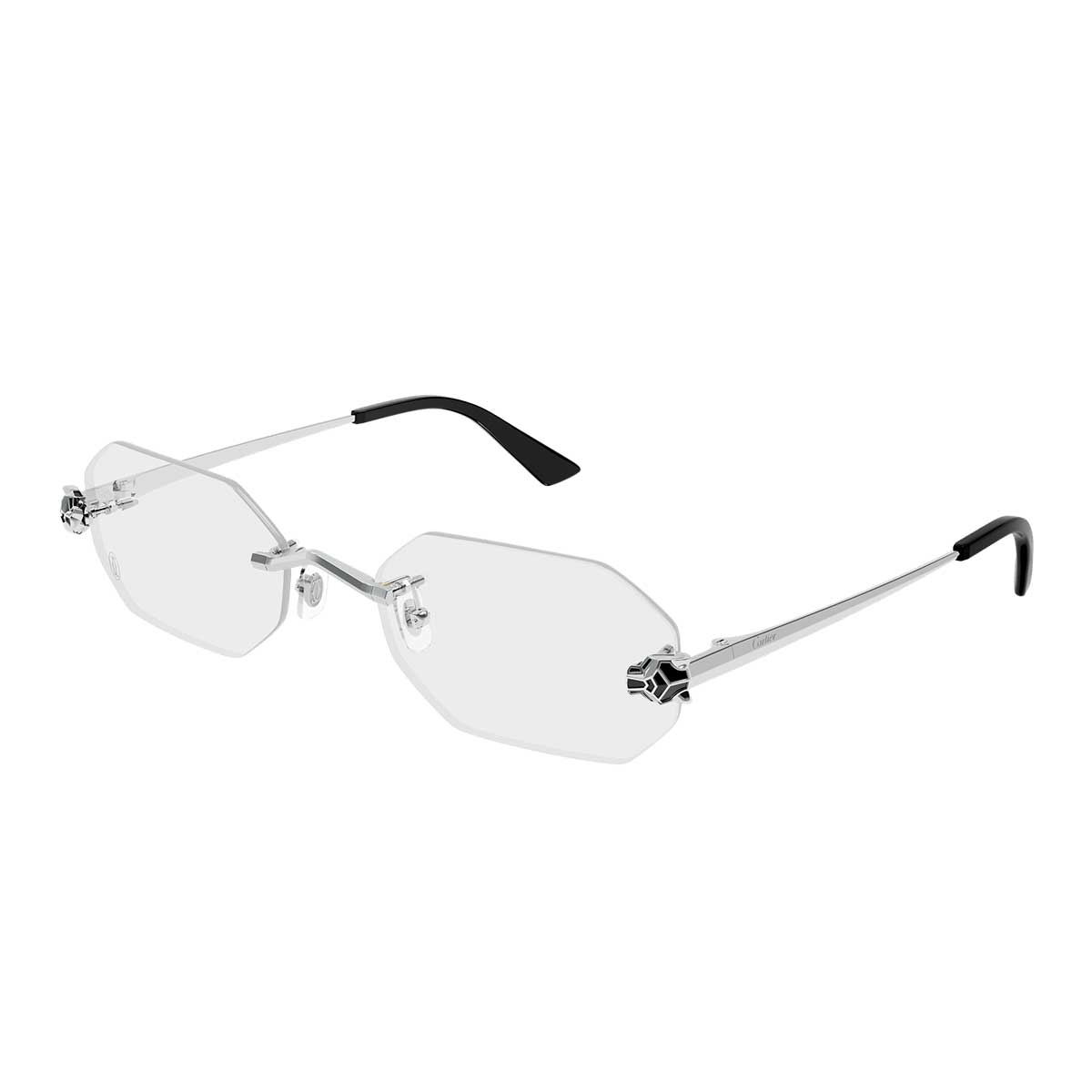 Cartier Occhiali da Vista CT0599O 002 Argento/Trasparente Unisex