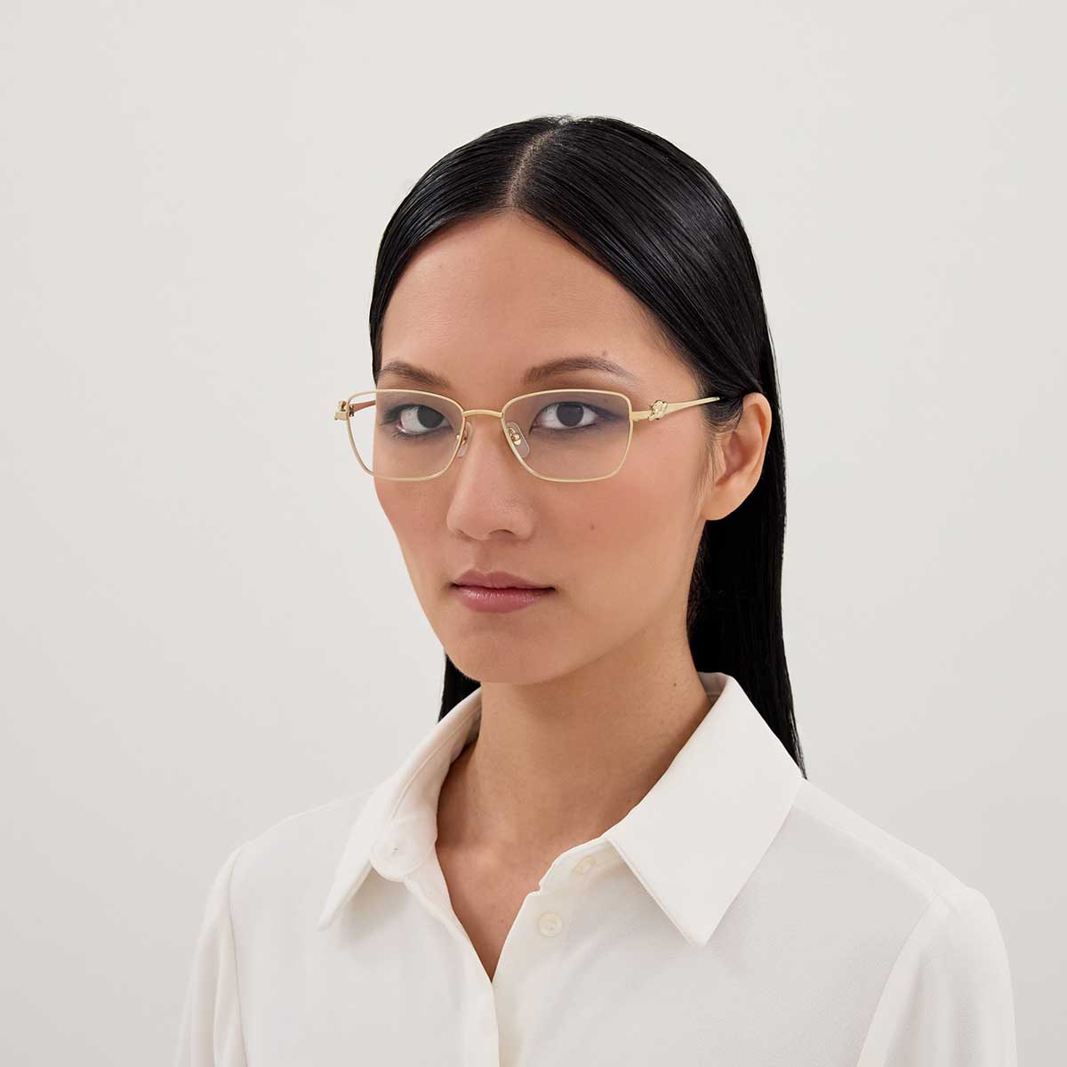 Cartier Occhiali da Vista CT0600O 001 Oro/Trasparente Donna