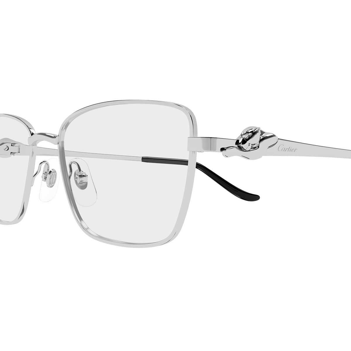 Cartier Occhiali da Vista CT0600O 002 Argento/Trasparente Donna