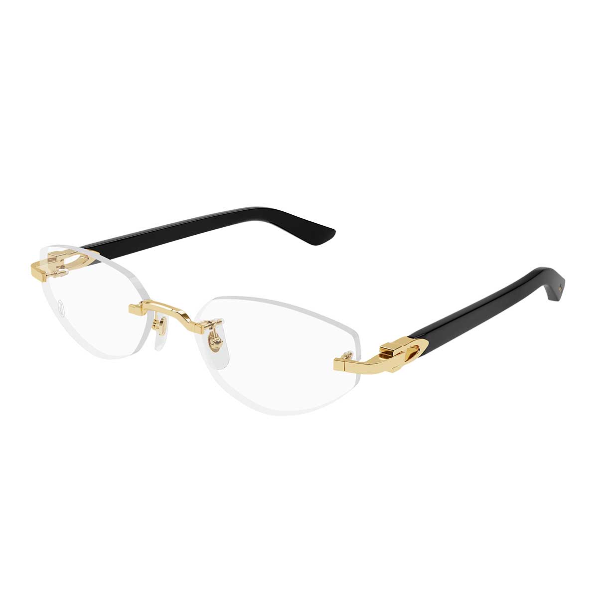 Cartier Occhiali da Vista CT0609O 001 OroNero/Trasparente Donna