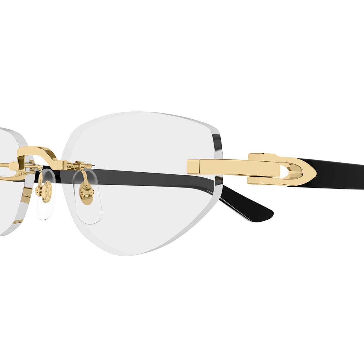 Cartier Occhiali da Vista CT0609O 001 OroNero/Trasparente Donna