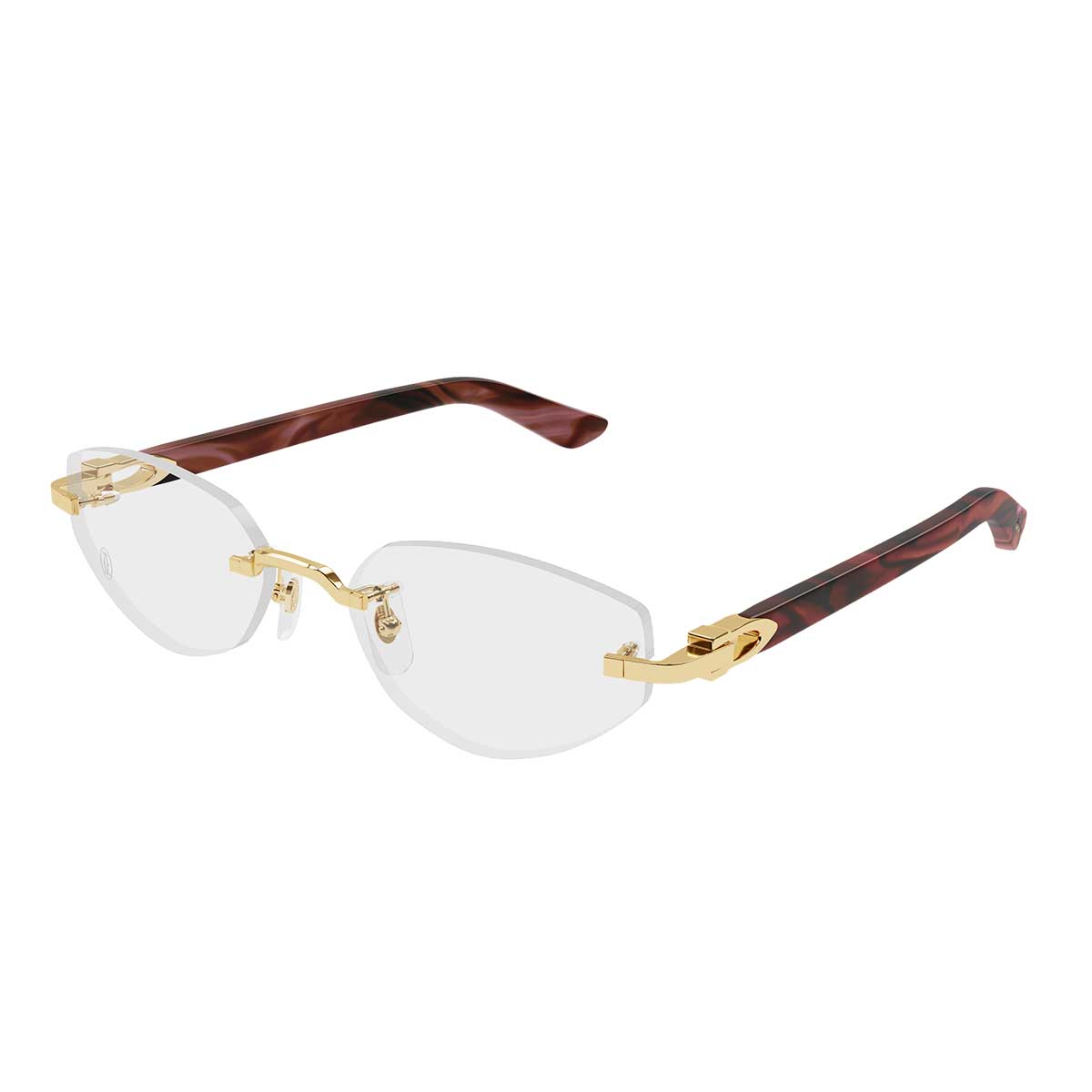Cartier Occhiali da Vista CT0609O 002 OroRosso/Trasparente Donna
