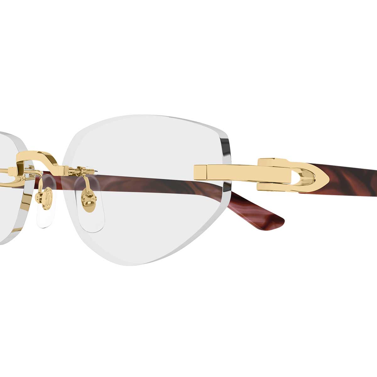 Cartier Occhiali da Vista CT0609O 002 OroRosso/Trasparente Donna