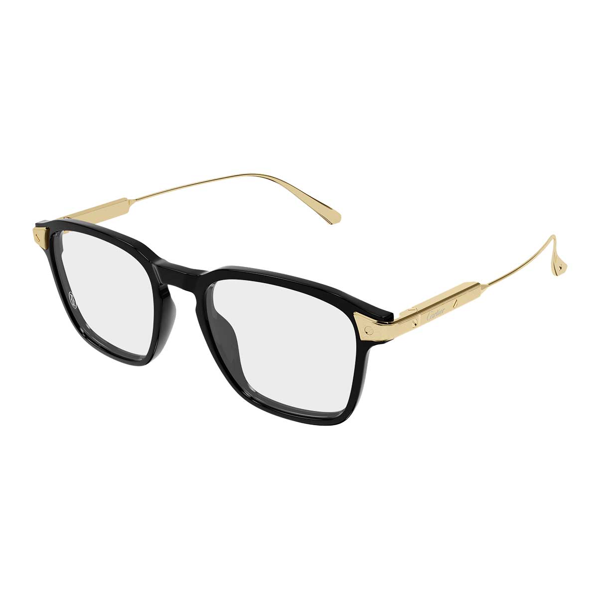 Cartier Occhiali da Vista CT0611O 001 NeroOro/Trasparente Uomo