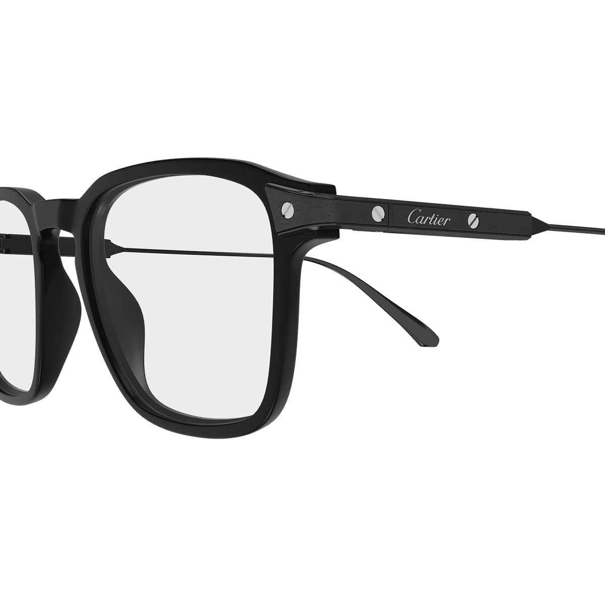 Cartier Occhiali da Vista CT0611O 003 Nero/Trasparente Uomo