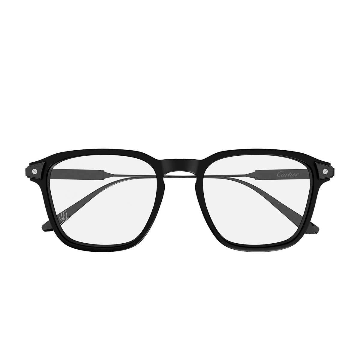 Cartier Occhiali da Vista CT0611O 003 Nero/Trasparente Uomo