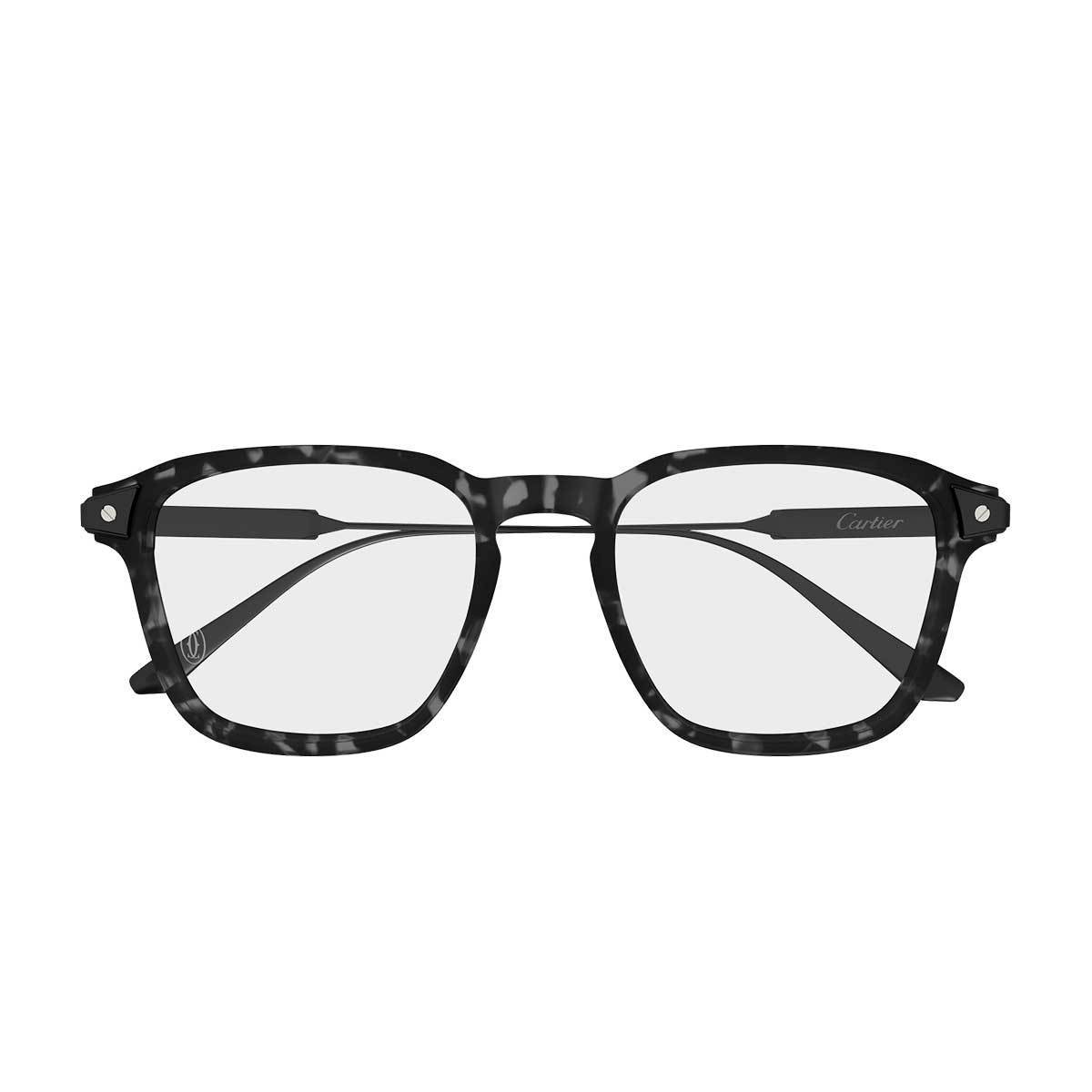 Cartier Occhiali da Vista CT0611O 004 MarroneNero/Trasparente Uomo