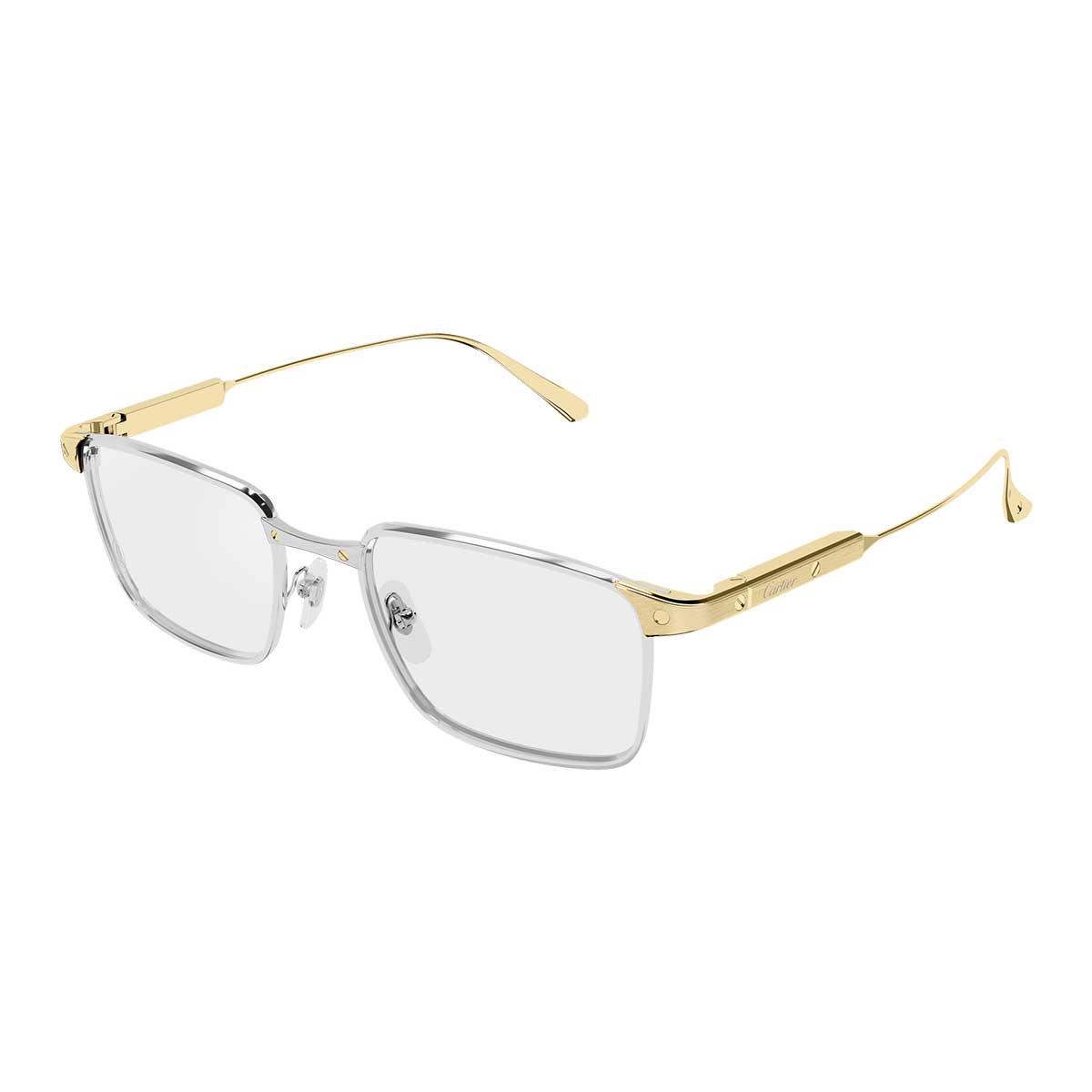 Cartier Occhiali da Vista CT0613O 003 ArgentoOro/Trasparente Uomo