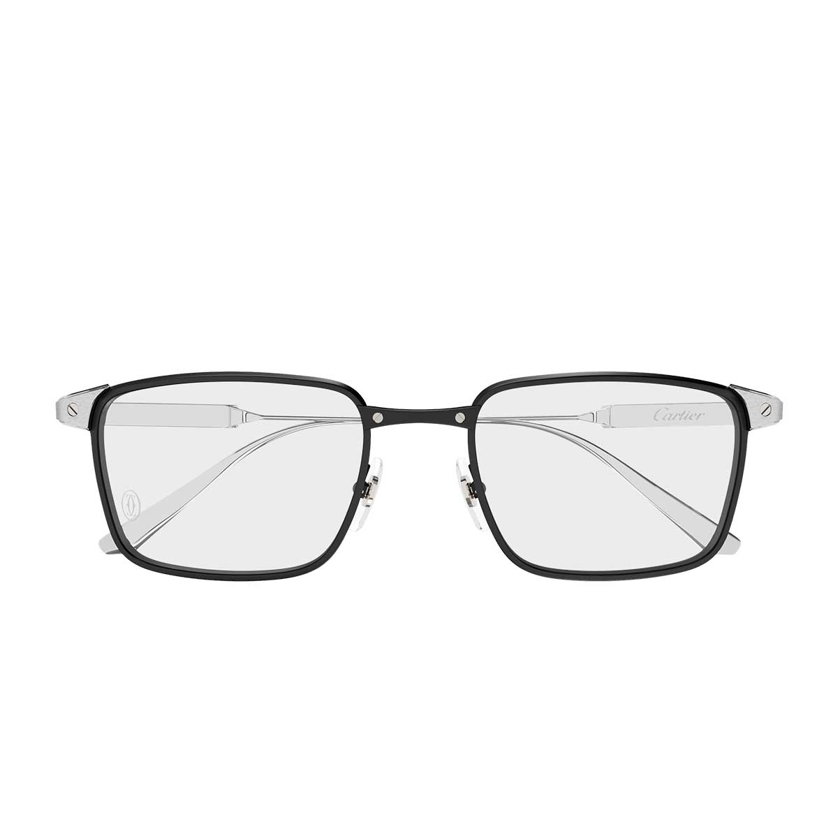 Cartier Occhiali da Vista CT0613O 005 NeroArgento/Trasparente Uomo