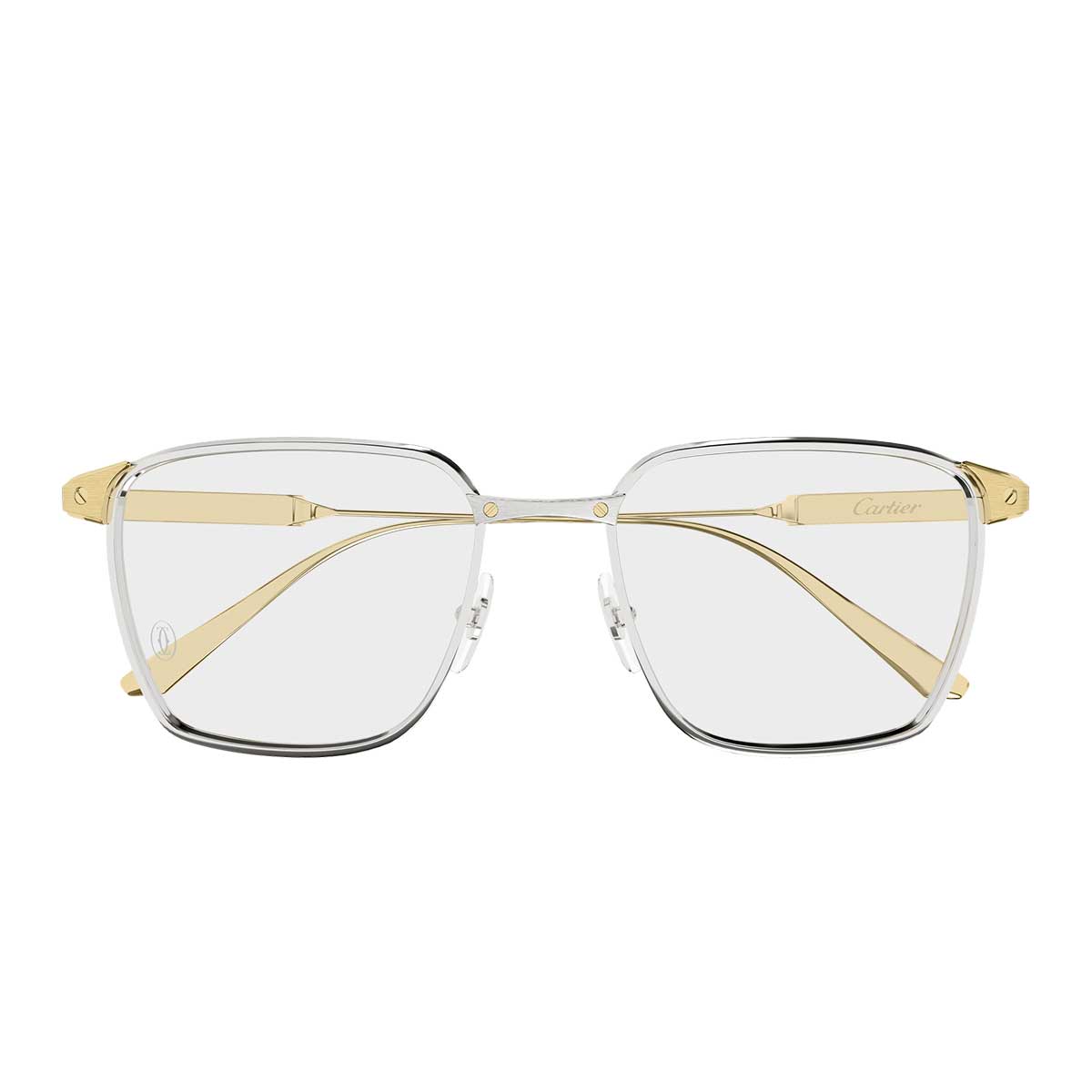 Cartier Occhiali da Vista CT0614O 003 ArgentoOro/Trasparente Uomo