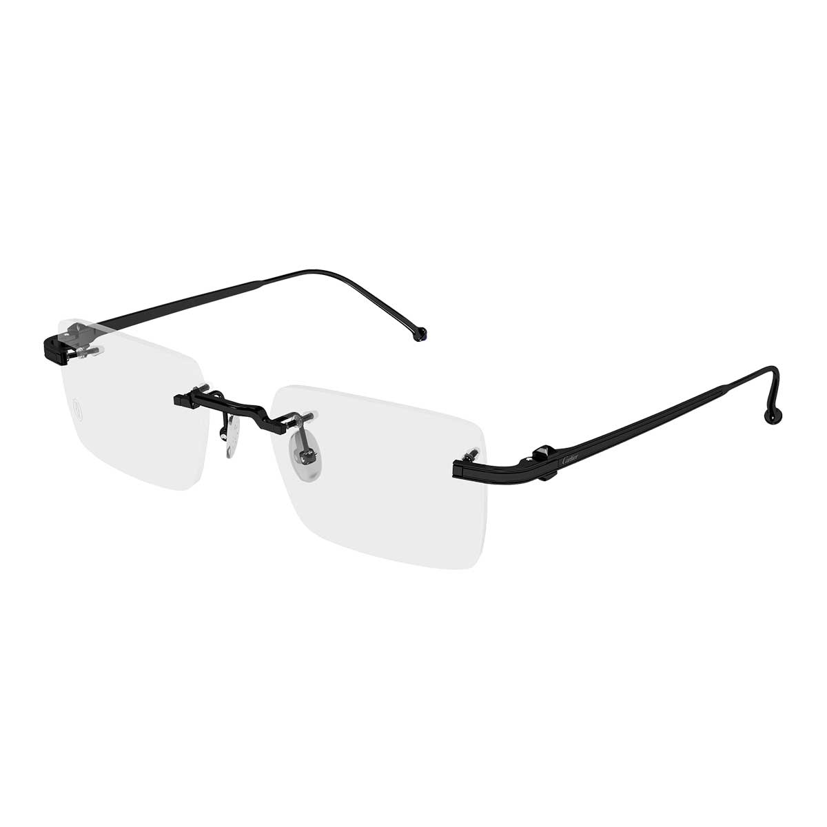 Cartier Occhiali da Vista CT0619O 003 Nero/Trasparente Uomo