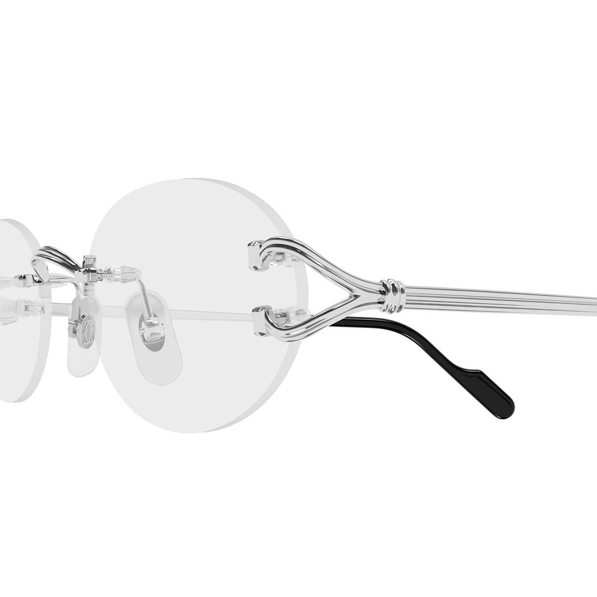 Cartier Occhiali da Vista CT0621O 002 Argento/Trasparente Unisex