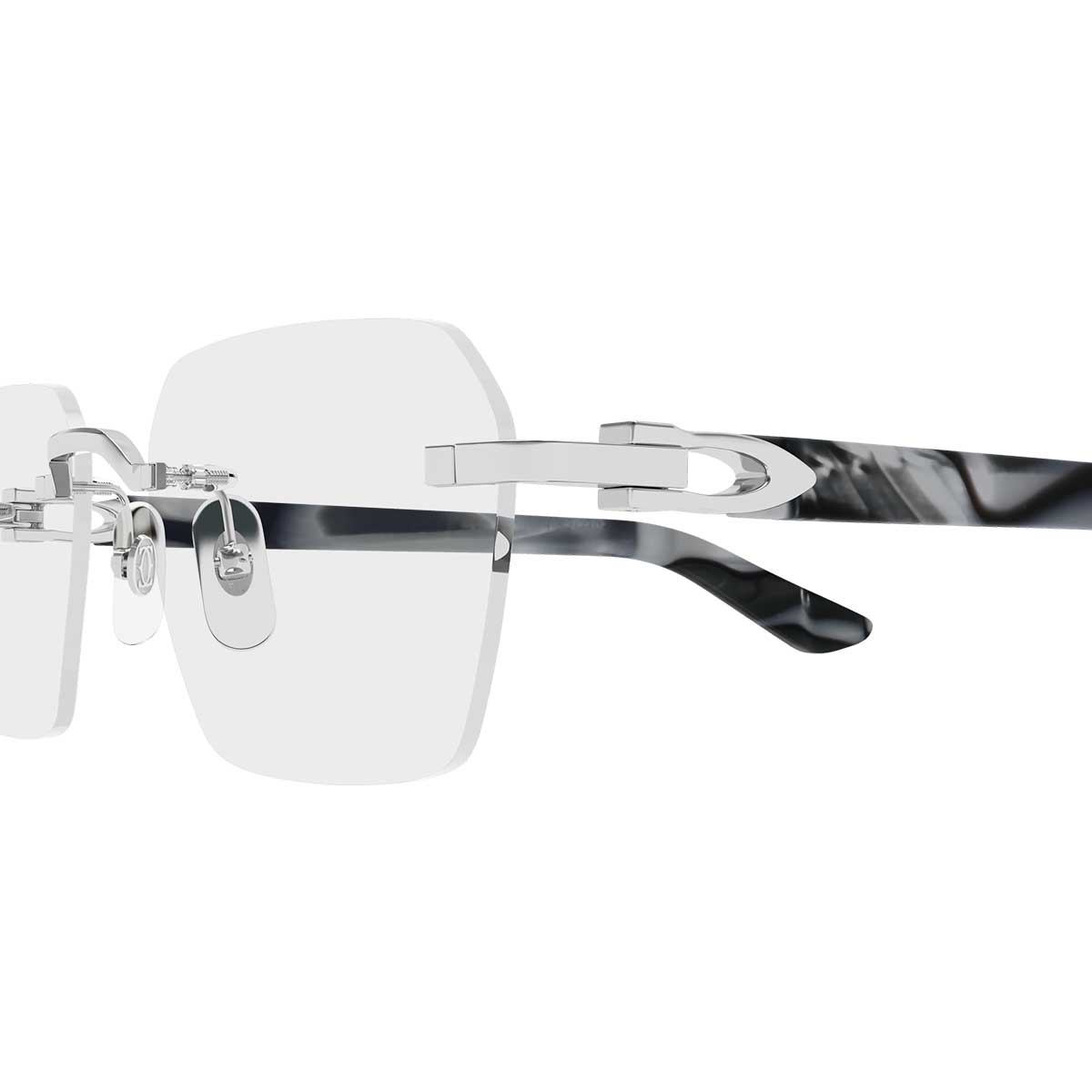 Cartier Occhiali da Vista CT0623O 005 ArgentoGrigio/Trasparente Uomo