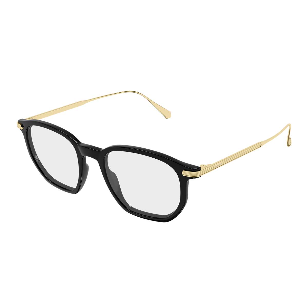 Cartier Occhiali da Vista CT0628O 001 NeroOro/Trasparente Uomo