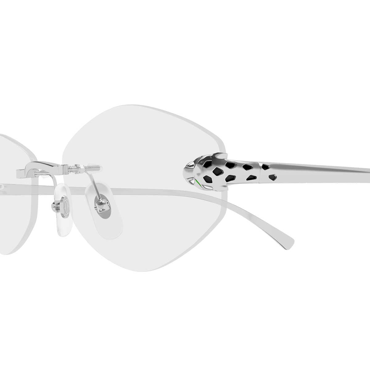 Cartier Occhiali da Vista CT0637O 002 Argento/Trasparente Donna