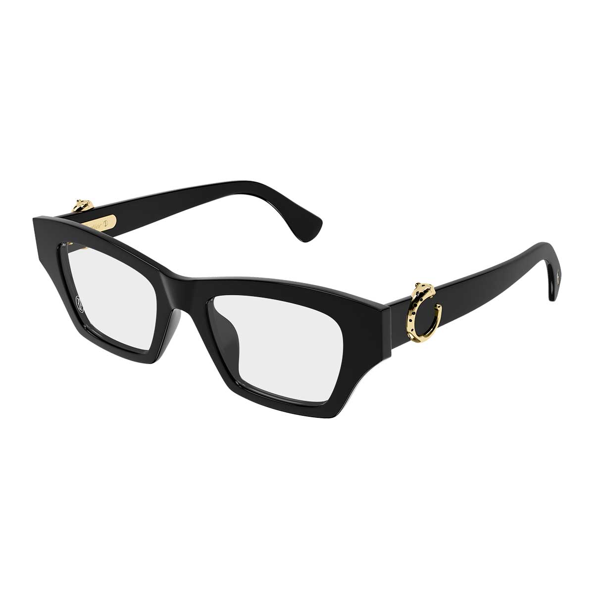 Cartier Occhiali da Vista CT0639O 005 Nero/Trasparente Donna
