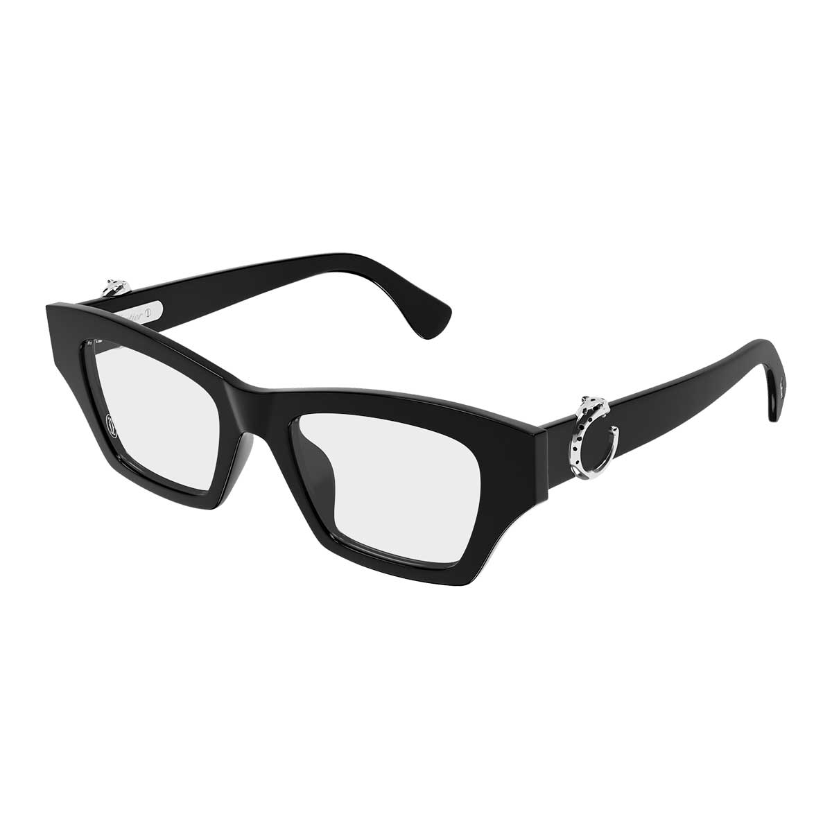 Cartier Occhiali da Vista CT0639O 006 Nero/Trasparente Donna