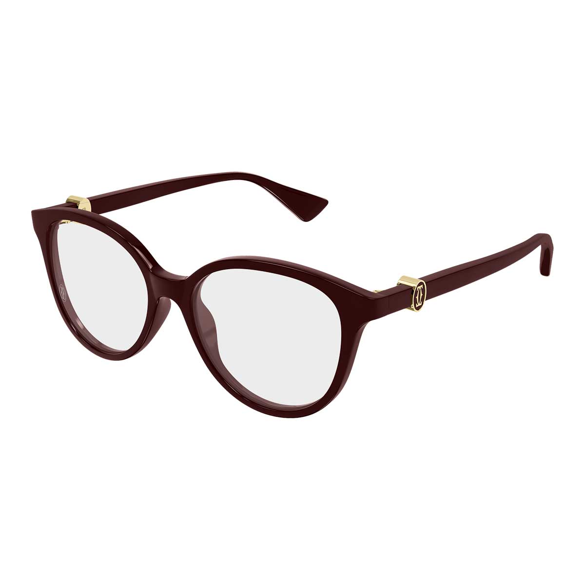 Cartier Occhiali da Vista CT0643O 003 Burgundy/Trasparente Donna