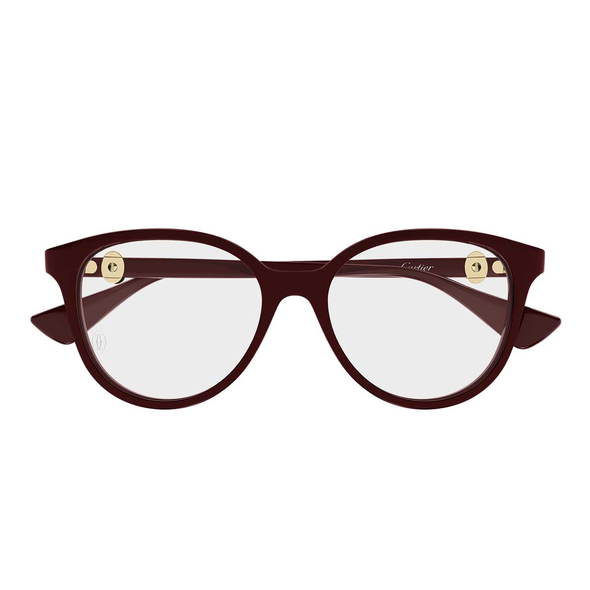 Cartier Occhiali da Vista CT0643O 003 Burgundy/Trasparente Donna