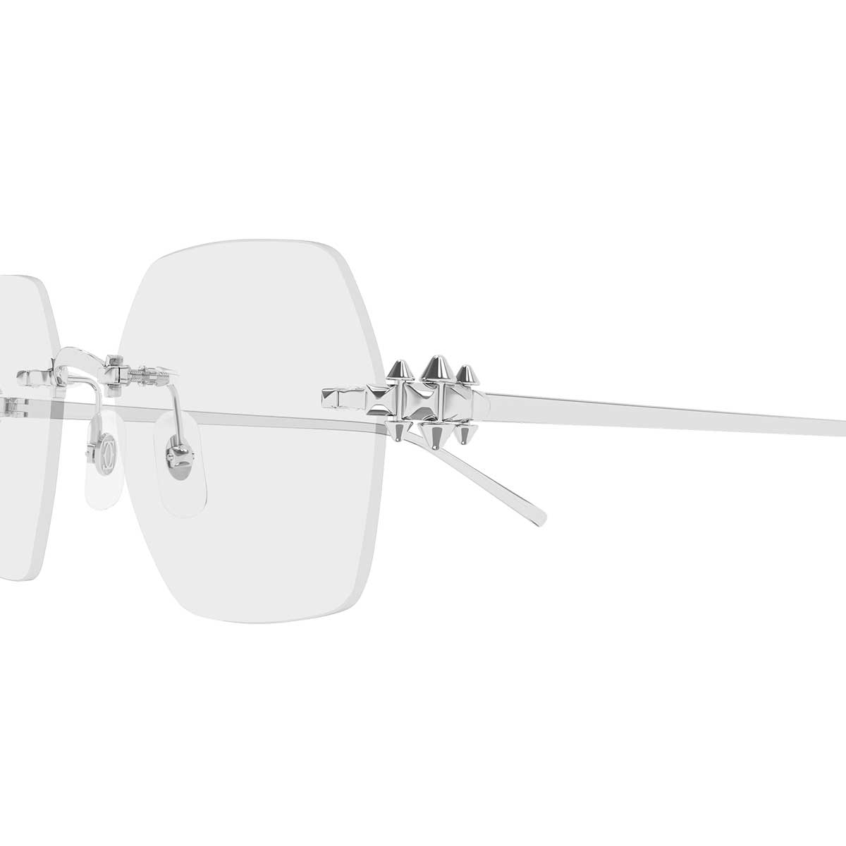 Cartier Occhiali da Vista CT0646O 002 Argento/Trasparente Donna