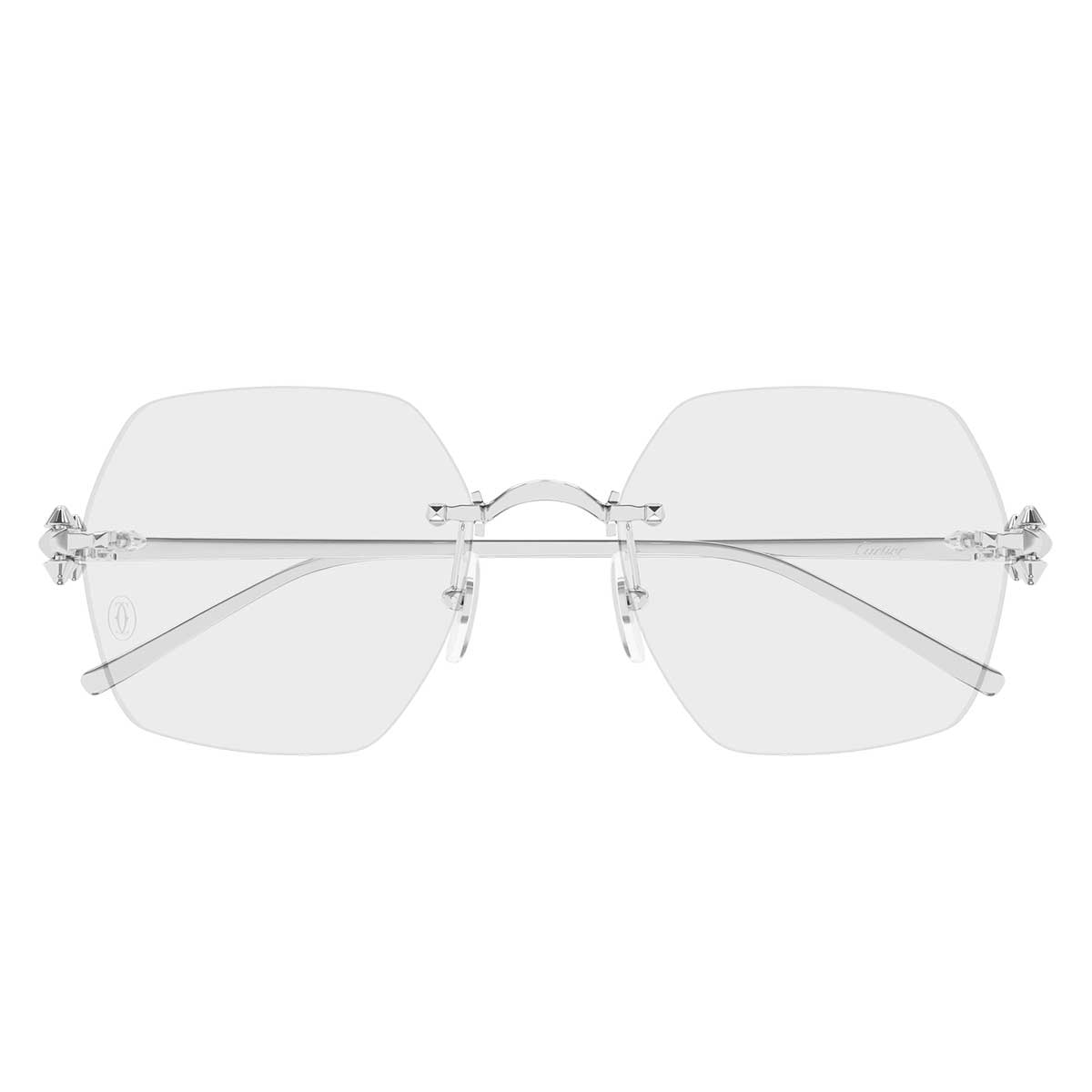 Cartier Occhiali da Vista CT0646O 002 Argento/Trasparente Donna