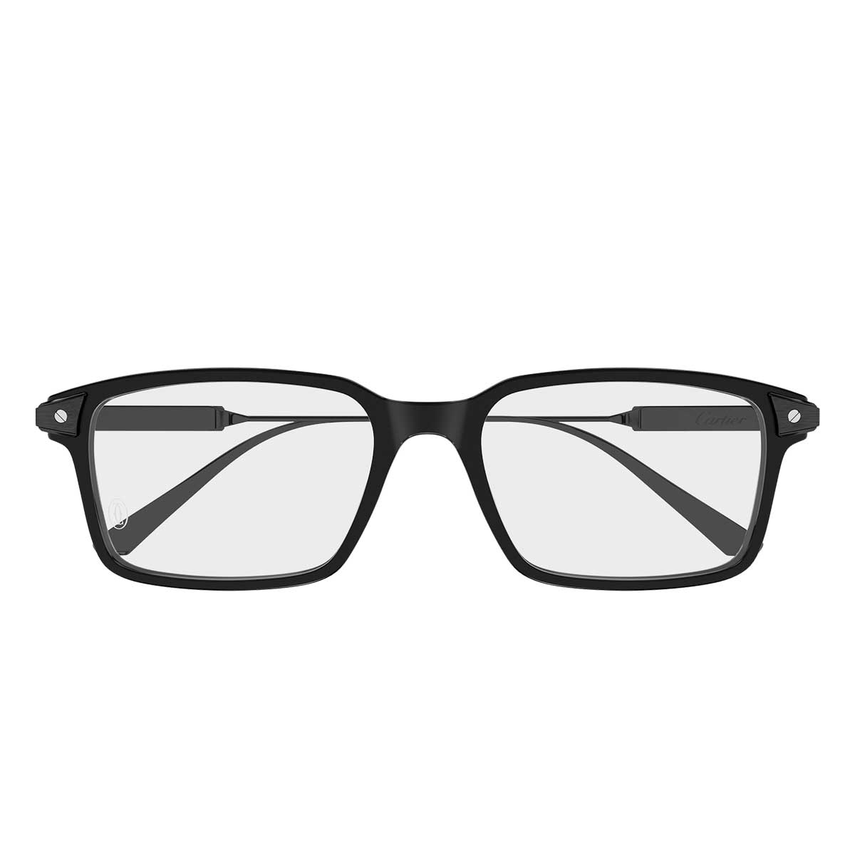 Cartier Occhiali da Vista CT0653O 003 Nero/Trasparente Uomo