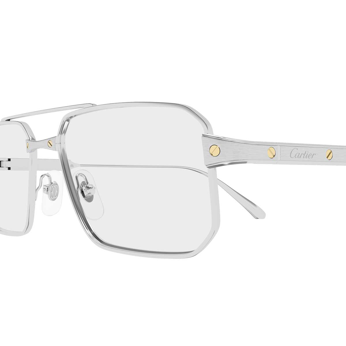 Cartier Occhiali da Vista CT0654O 002 Argento/Trasparente Uomo 3