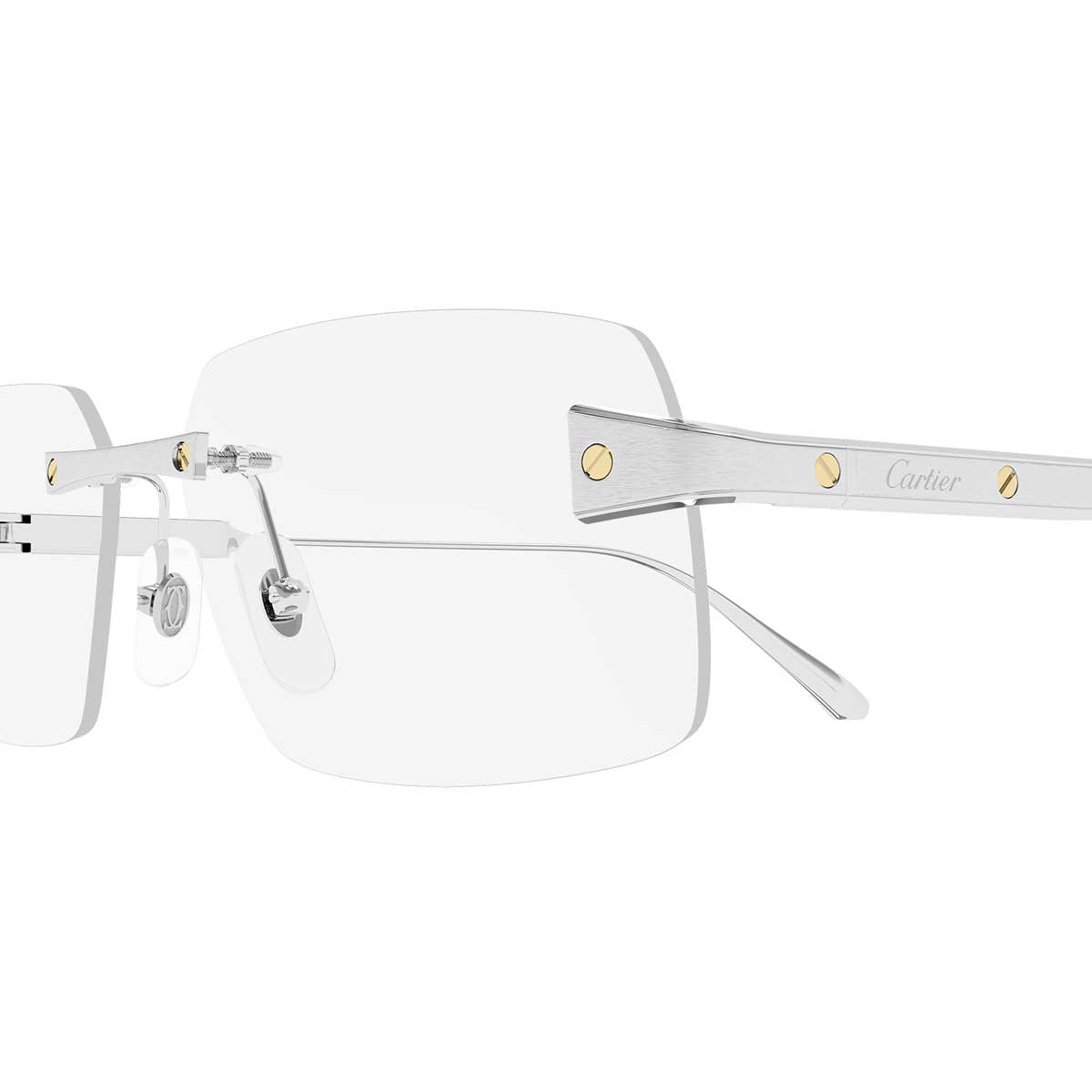 Cartier Occhiali da Vista CT0655O 002 Argento/Trasparente Uomo 3