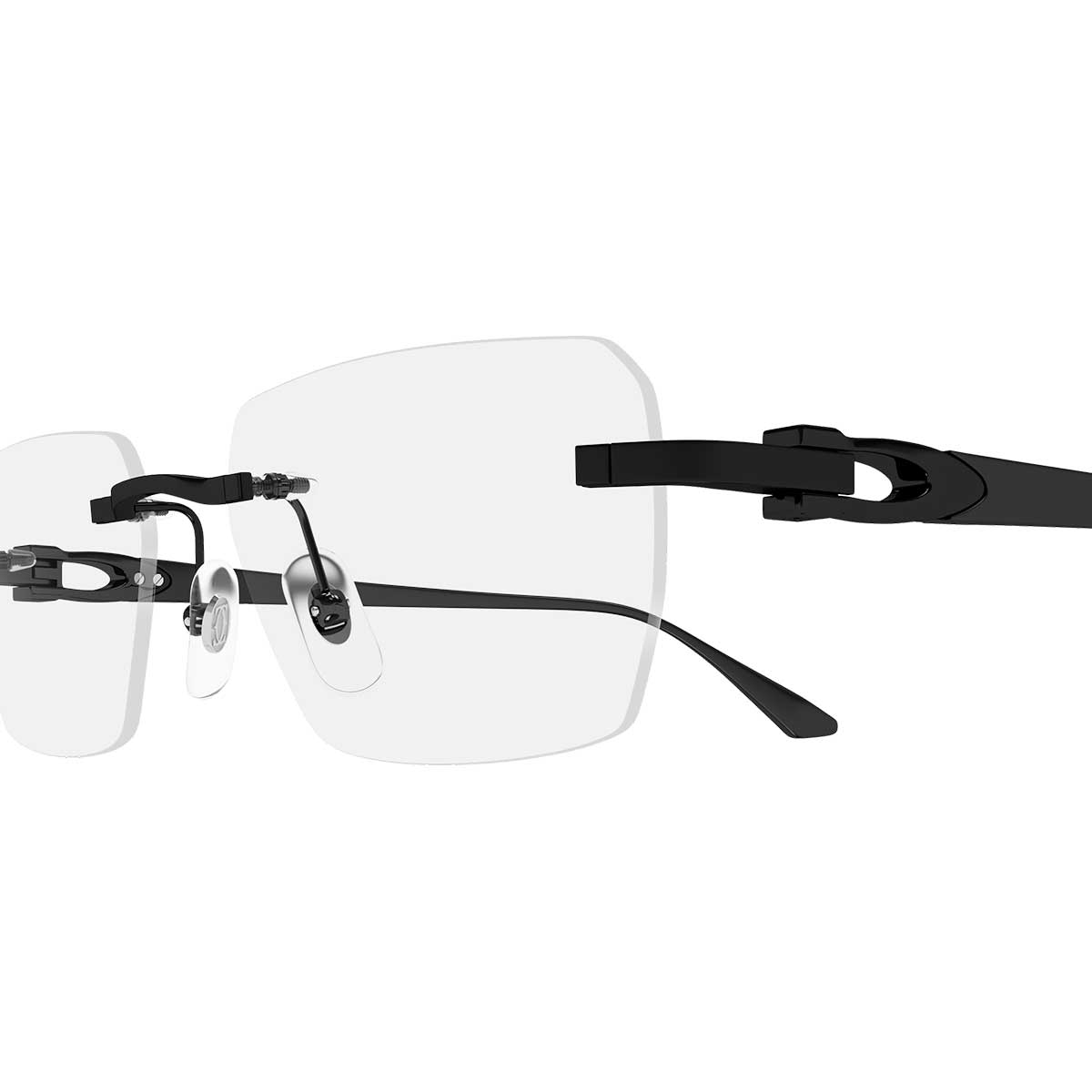Cartier Occhiali da Vista CT0662O 001 Nero/Trasparente Uomo 3