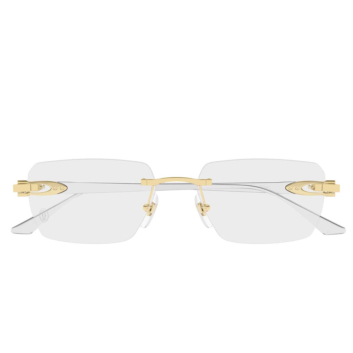 Cartier Occhiali da Vista CT0662O 002 OroArgento/Trasparente Uomo