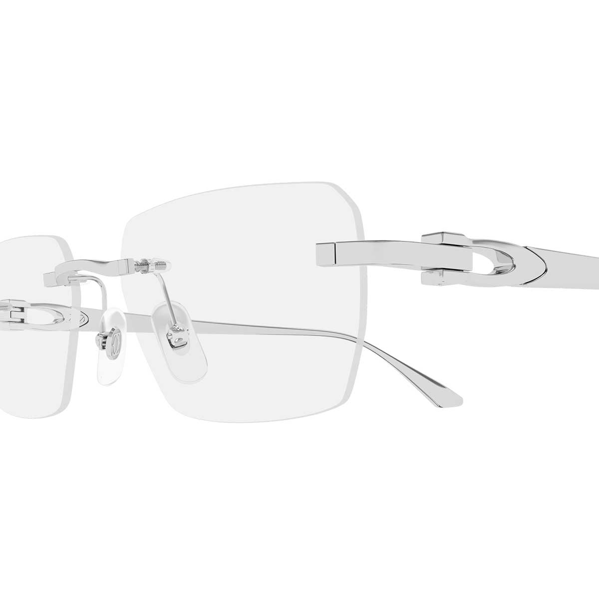 Cartier Occhiali da Vista CT0662O 003 Argento/Trasparente Uomo 3
