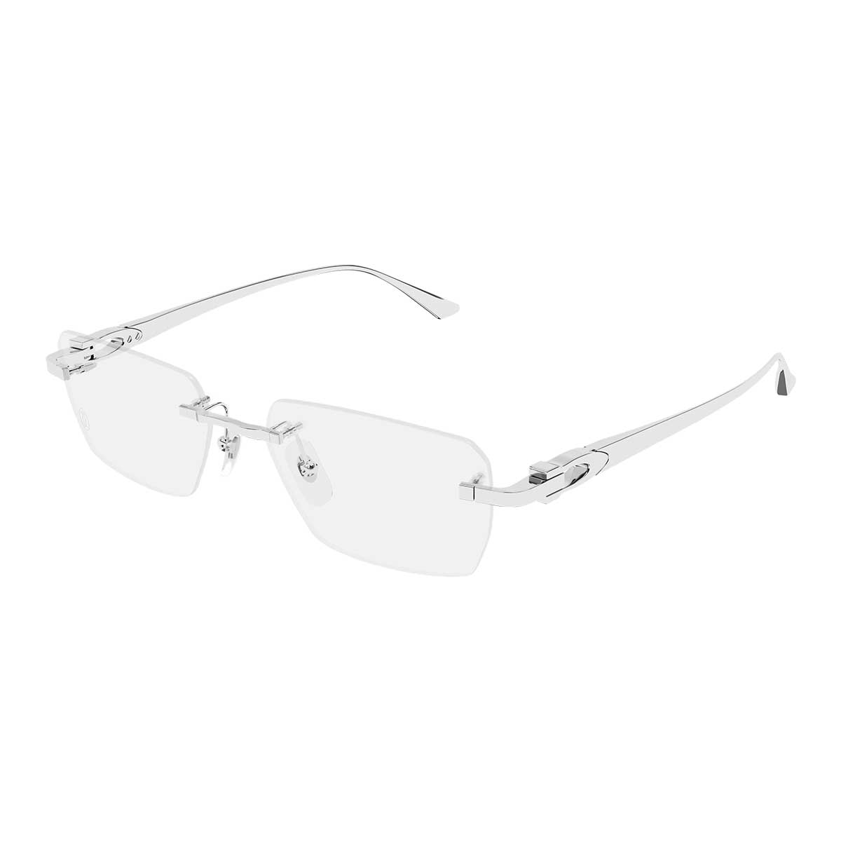 Cartier Occhiali da Vista CT0662O 006 Argento/Trasparente Uomo 2