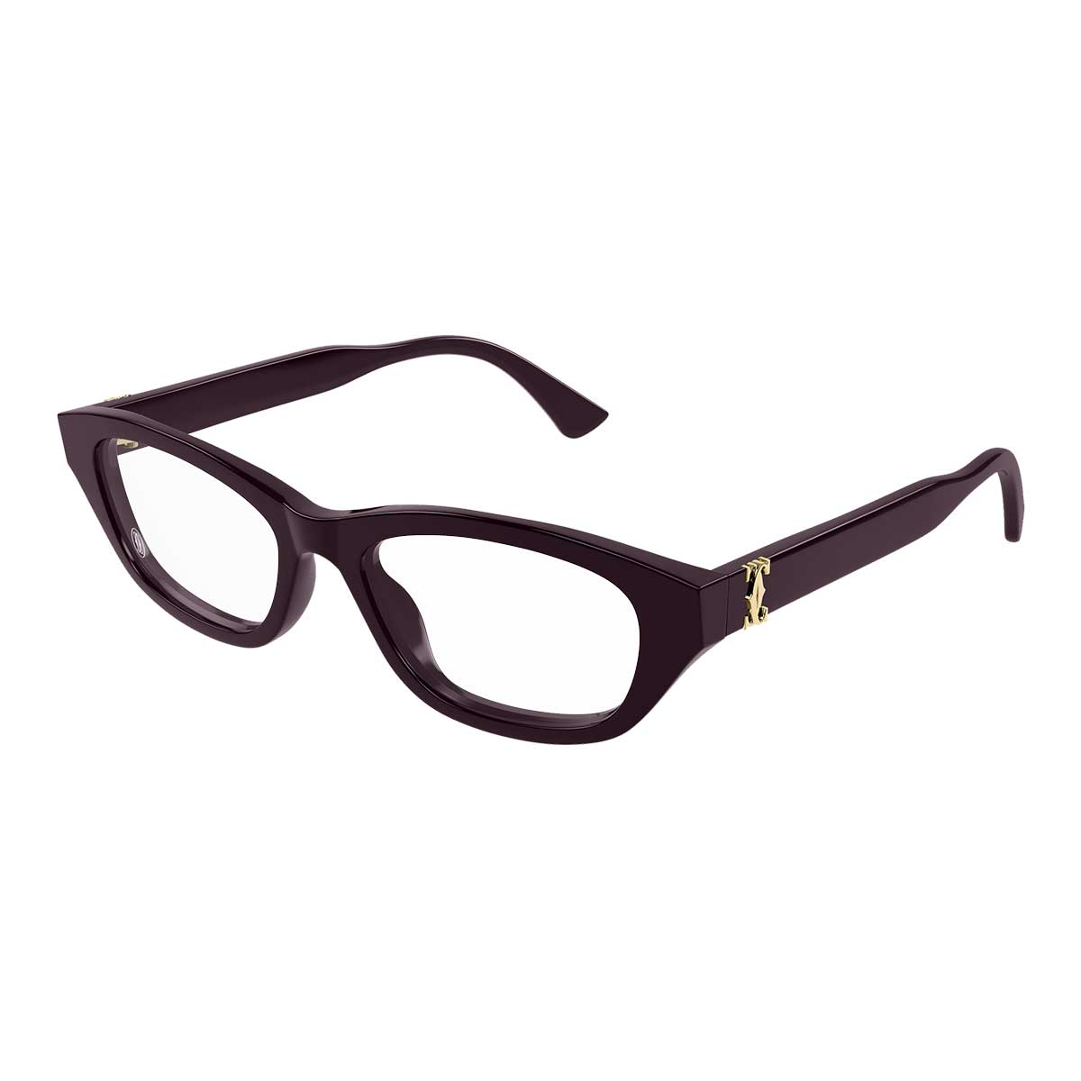 Cartier Occhiali da Vista CT0668O 003 Burgundy/Trasparente Donna 2