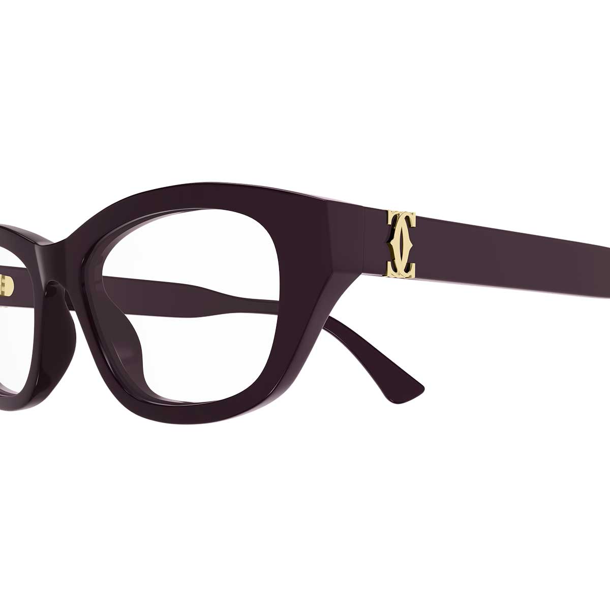 Cartier Occhiali da Vista CT0668O 003 Burgundy/Trasparente Donna 3