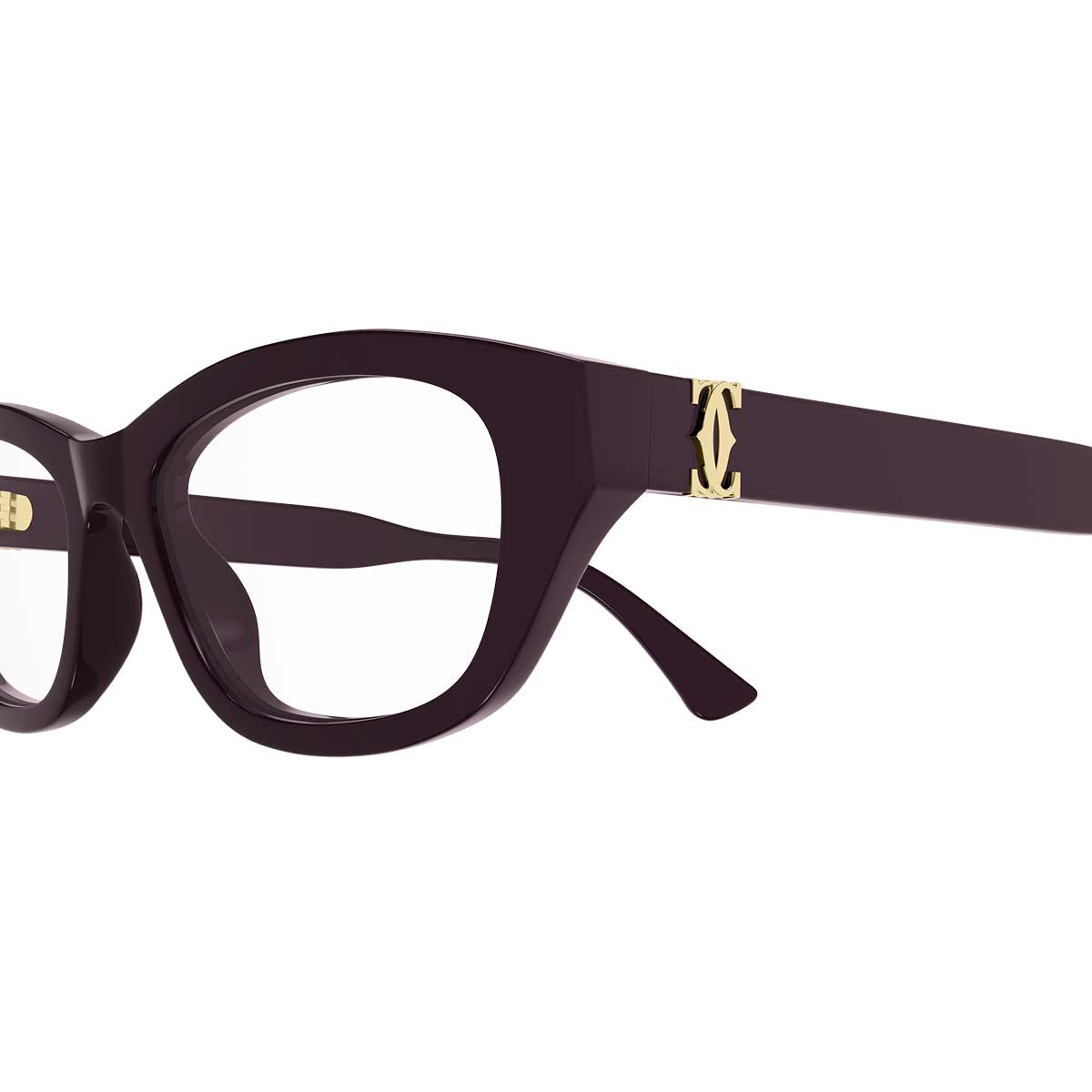 Cartier Occhiali da Vista CT0668O 006 Burgundy/Trasparente Donna 3