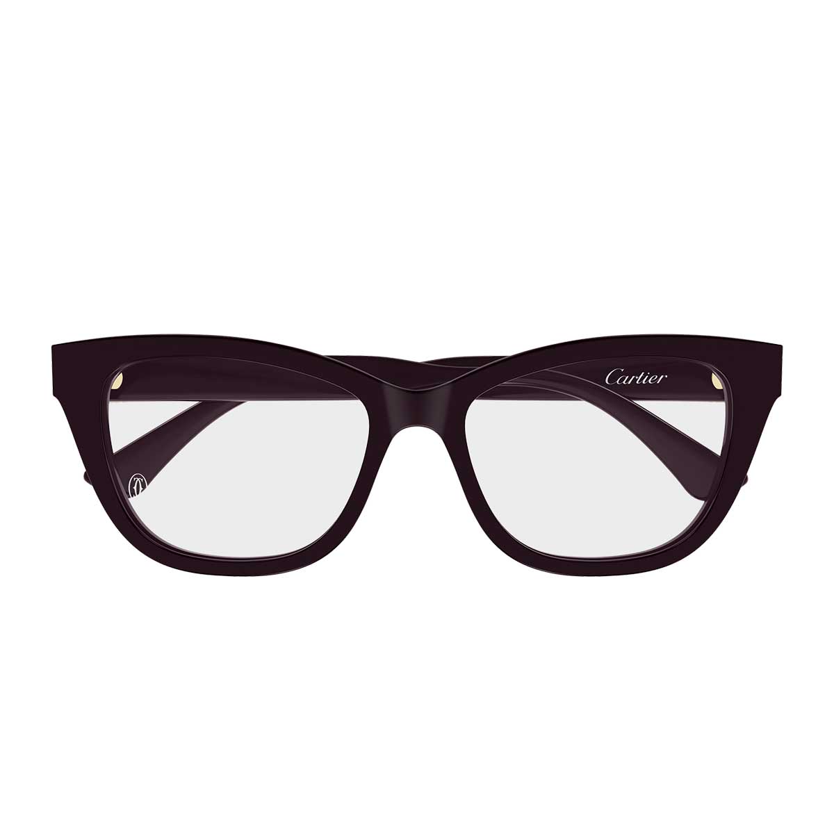 Cartier Occhiali da Vista CT0669O 003 Burgundy/Trasparente Donna